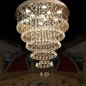 Round Modern K9 Crystal Sparkle Luxury Rain Drop Chandelier