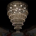 Round Modern K9 Crystal Sparkle Luxury Rain Drop Chandelier