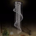 Spiral Modern K9 Crystal Sparkle Luxury Rain Drop Chandelier