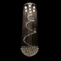 7 Light Spiral Modern K9 Crystal Sparkle Luxury Rain Drop Chandelier