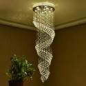 Spiral Modern K9 Crystal Sparkle Luxury Rain Drop Chandelier