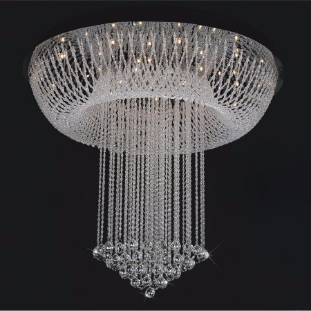 Round Modern K9 Crystal Sparkle Luxury Rain Drop Chandelier