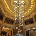 7 Light Spiral Modern K9 Crystal Sparkle Luxury Rain Drop Chandelier