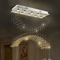 10 Light Modern K9 Crystal Sparkle Luxury Rain Drop Chandelier
