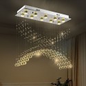 10 Light Modern K9 Crystal Sparkle Luxury Rain Drop Chandelier