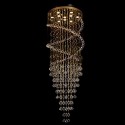 10 Light Double Spiral Modern K9 Crystal Sparkle Luxury Rain Drop Chandelier