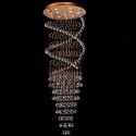 10 Light Double Spiral Modern K9 Crystal Sparkle Luxury Rain Drop Chandelier