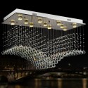 11 Light Modern K9 Crystal Sparkle Luxury Rain Drop Chandelier