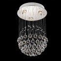 Ball Modern K9 Crystal Sparkle Luxury Rain Drop Chandelier