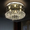 6 Light Round Modern K9 Crystal Sparkle Luxury Rain Drop Chandelier