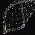 6 Light Round Double Spiral Modern K9 Crystal Sparkle Luxury Rain Drop Chandelier