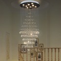 8 Light Round Modern K9 Crystal Sparkle Luxury Rain Drop Chandelier