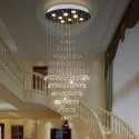 8 Light Round Modern K9 Crystal Sparkle Luxury Rain Drop Chandelier