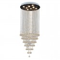 8 Light Round Modern K9 Crystal Sparkle Luxury Rain Drop Chandelier