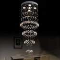 5 Light Round 4 Tier Modern K9 Crystal Sparkle Luxury Rain Drop Chandelier