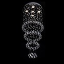 5 Light Round 4 Tier Modern K9 Crystal Sparkle Luxury Rain Drop Chandelier