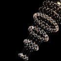 5 Light Round 4 Tier Modern K9 Crystal Sparkle Luxury Rain Drop Chandelier
