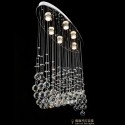 6 Light Wave Modern K9 Crystal Sparkle Luxury Rain Drop Chandelier