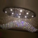 9 Light Modern K9 Crystal Sparkle Luxury Rain Drop Chandelier