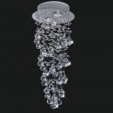 2 Light Double Spiral Modern K9 Crystal Sparkle Luxury Rain Drop Chandelier