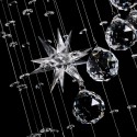 6 Light Modern K9 Crystal Sparkle Luxury Rain Drop Chandelier