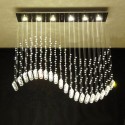 Wave Modern Wave K9 Crystal Sparkle Luxury Rain Drop Chandelier