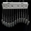 6 Light Modern K9 Crystal Sparkle Luxury Rain Drop Chandelier