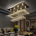 8 Light 2 Tiers Modern K9 Crystal Sparkle Luxury Rain Drop Chandelier