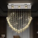 3 Light Sweetheart Modern K9 Crystal Sparkle Luxury Rain Drop Chandelier