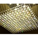 Square Modern K9 Crystal Sparkle Luxury Rain Drop Chandelier