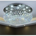 Round Modern K9 Crystal Sparkle Luxury Rain Drop Chandelier