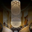 Round Modern K9 Crystal Sparkle Luxury Rain Drop Chandelier