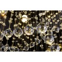 4 Light Square Modern K9 Crystal Sparkle Luxury Rain Drop Chandelier