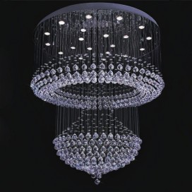 22 Light Large Round Modern K9 Crystal Sparkle Luxury Rain Drop Chandelier
