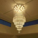 Large 5 Tier Modern K9 Crystal Sparkle Luxury Rain Drop Chandelier