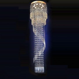 Round Modern K9 Crystal Sparkle Luxury Rain Drop Chandelier