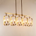 10 Light Retro Rustic Luxury Brass Chandelier