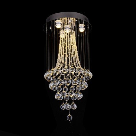 4 Light Modern K9 Crystal Sparkle Luxury Rain Drop Chandelier