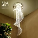 Spiral Modern K9 Crystal Sparkle Luxury Rain Drop Chandelier