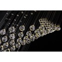 5 Light Round Spiral Modern K9 Crystal Sparkle Luxury Rain Drop Chandelier