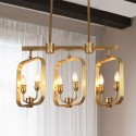 6 Light Retro Rustic Luxury Brass Chandelier