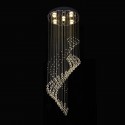 5 Light Round Spiral Modern K9 Crystal Sparkle Luxury Rain Drop Chandelier