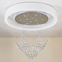 Round Modern K9 Crystal Sparkle Luxury Rain Drop Chandelier