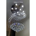 Spiral Round Modern K9 Crystal Sparkle Luxury Rain Drop Chandelier
