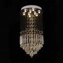 9 Light Modern K9 Crystal Sparkle Luxury Rain Drop Chandelier