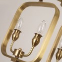 6 Light Retro Rustic Luxury Brass Chandelier