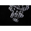 5 Light Spiral Modern K9 Crystal Sparkle Luxury Rain Drop Chandelier