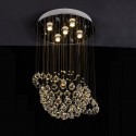 5 Light Modern K9 Crystal Sparkle Luxury Rain Drop Chandelier