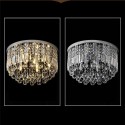 Round Modern K9 Crystal Sparkle Luxury Rain Drop Chandelier