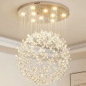 Ball Modern K9 Crystal Sparkle Luxury Rain Drop Chandelier